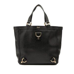 Gucci Abby Tote Bag Handbag Black Leather